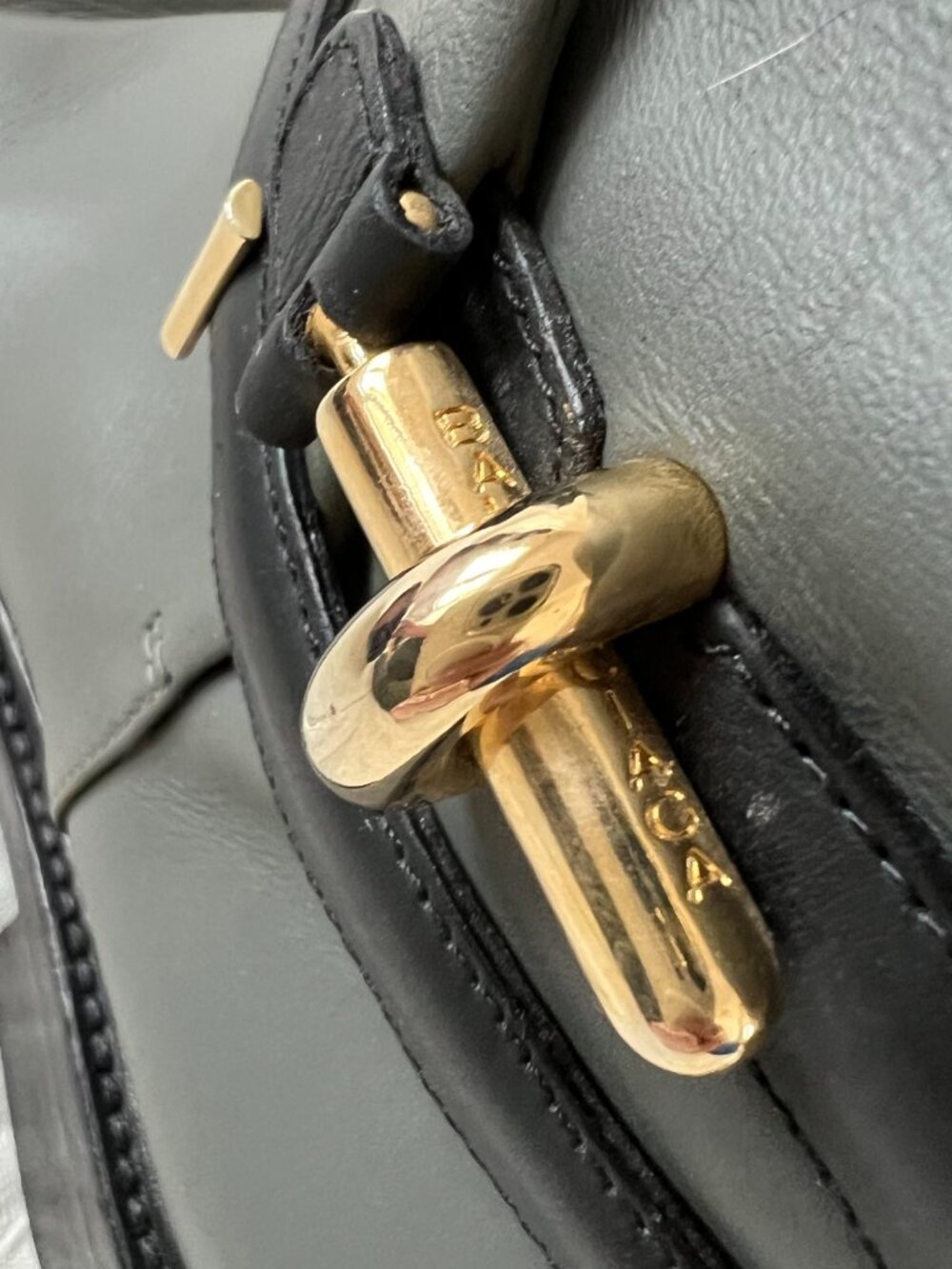 Balenciaga riding boots gray leather knee high 39 9 womens pull on black harness - Picture 12 of 15